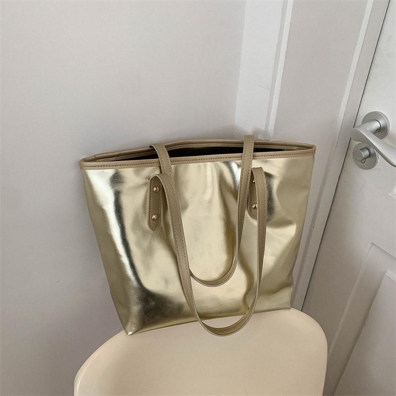 Stylish Urban Simple Design Pu Tote Bag For Women 2023 Large Capacity With Zipper