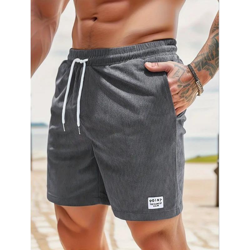 Men's Embroidered Detail Shorts
