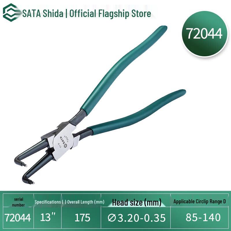 SATA German Bent Jaw Internal Circlip Plier