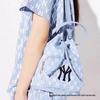 MLB Korea Women's College Style NY Embroidered Monogram Shoulder Bag