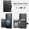 For Samsung Galaxy S25 Case JEEHOOD J09 RFID Blocking Card Holder Leather Back Phone Cover Magnetic Case