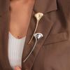 Metall glatte Blattbrosche Mode personalisierte Brosche einzigartige Brosche