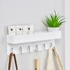 Wall Mounted Key Storage Rack Foyer Bedroom Bathroom No Need To Drill Holes Adhesive Door Rear Shelf Hook Arrangement