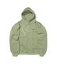 Lettering Fleece Hoodie Sage Green