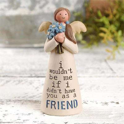 Ornament anděla Vynikající zpracování Přátelství Socha anděla Pryskyřice Socha anděla pro domácí dekoraci