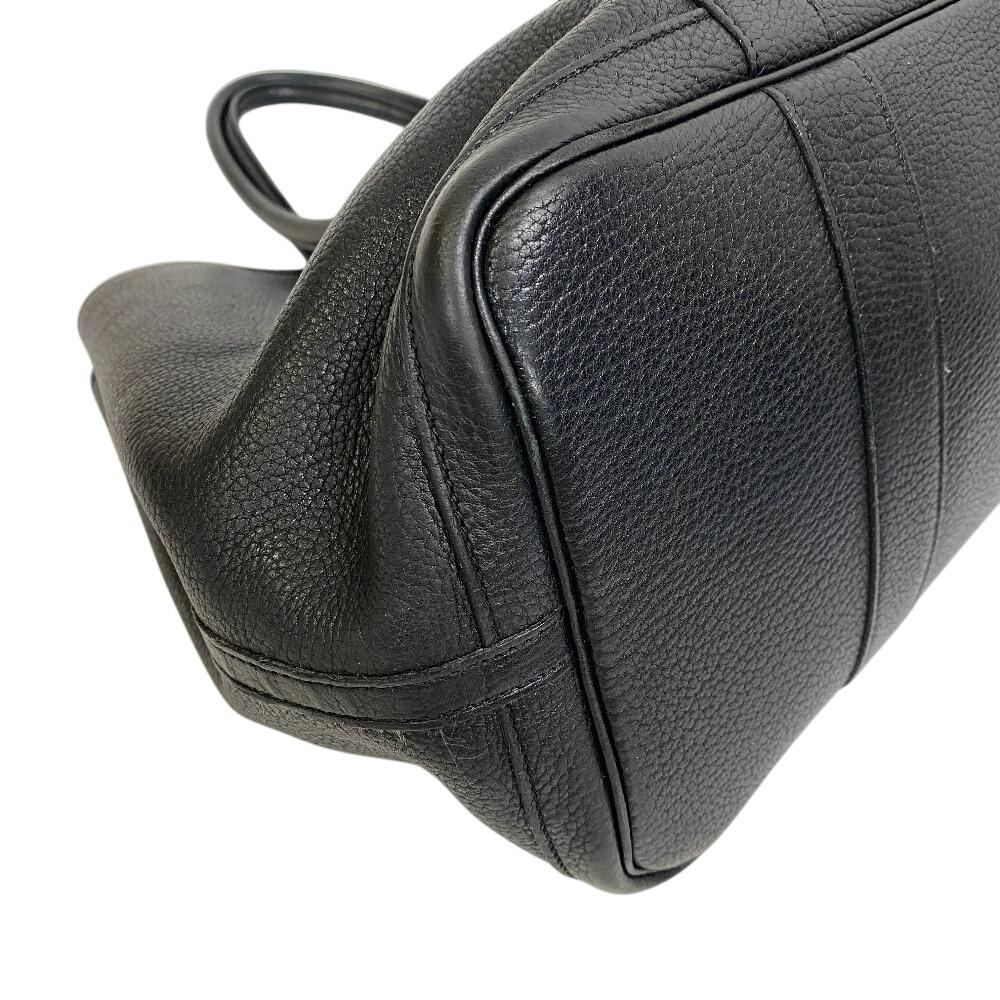 HERMES Shoulder Negonda leather Garden party PM Tote Bag black leather Women Used