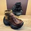 High Top Sneaker Plus Size 45 46 Herr Designer Socksko Mode Casual Läder Tyg Andningsbar Höjdökande Platåskor
