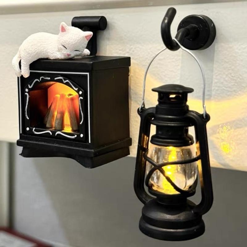 LED Illuminated Refrigerator Magnet Battery Powered Lighted up Fridge Magnet Ornament for Christmas Halloween Decoration