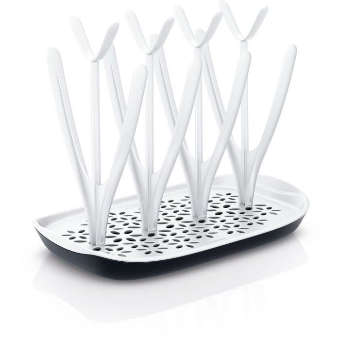Flaschen- und Sauger-Abtropfständer - PHILIPS AVENT - Herausnehmbare Abtropfschale - Weiß/Grau