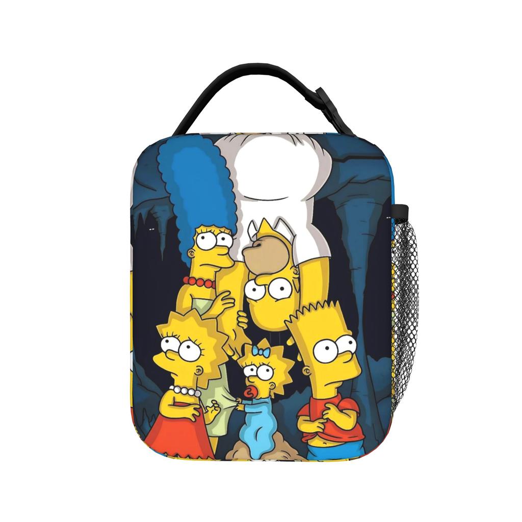 Lunch Box Anime S-Simpsonss Cartoon Merch Lunch Container Unique Design Cooler Thermal Lunch Box For Work