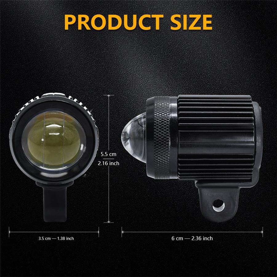 Pair 60W 6000LM Motorcycle ATV LED Headlight Spotlight Flashing Lamp Waterproof