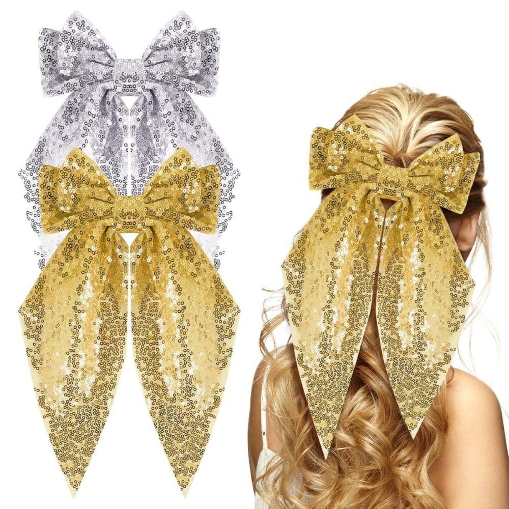 Sequins Design Bowknot Hairpins Handmade Bowknot Hair Accessories For Women Girls