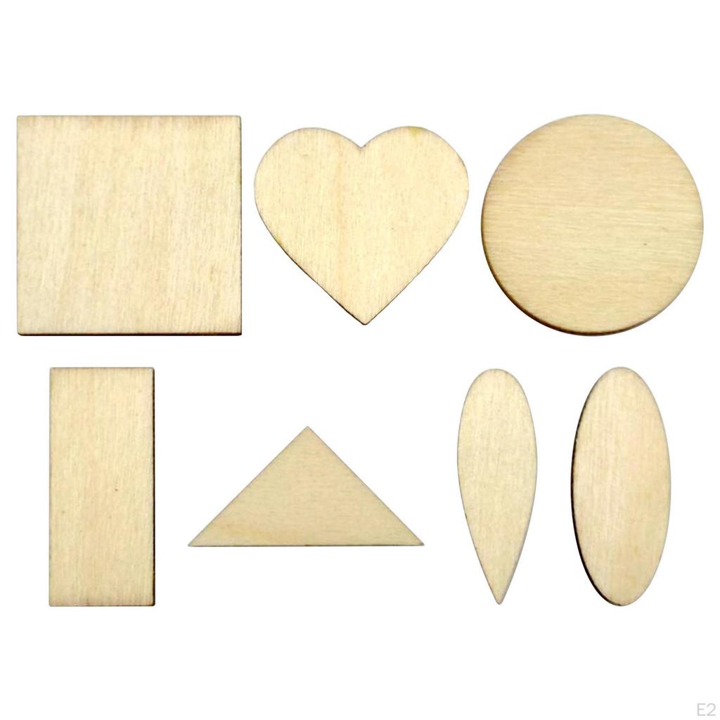 100Pcs Wood Circles, Unfinished Pieces Round Discs, for crafts, Painting, Staining, Home Decor