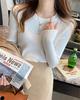 Autumn and winter new solid color soft waxy round neck knitted bottoming shirt female slim slim slim pullover sweater with top