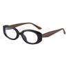 Retro Cat Eye Glasses with Wood Grain, Anti-Blue Light, Prescription Ready, for Women, Fits Square and Round Faces