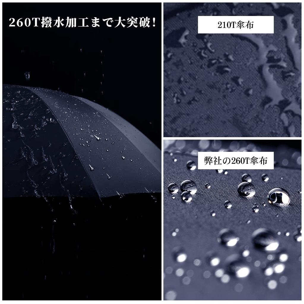 Vialifer Long Super 260T Glass Fiber with Teflon Automatic Opening Cane Suitable for Men and Women in Rain or Includes Storage Pouch Umbrella,