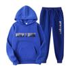 New Fleece Women's Casual Sportswear Hooded Sweatshirt Two-piece Set Casual Set European and American Trendy Brand Men's Loose Fit