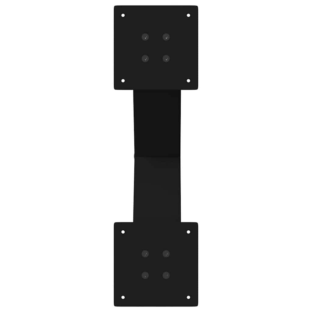 Vidaxl Dining Table Legs, 2 Pcs, Black, 60X(72-73) Cm, Steel