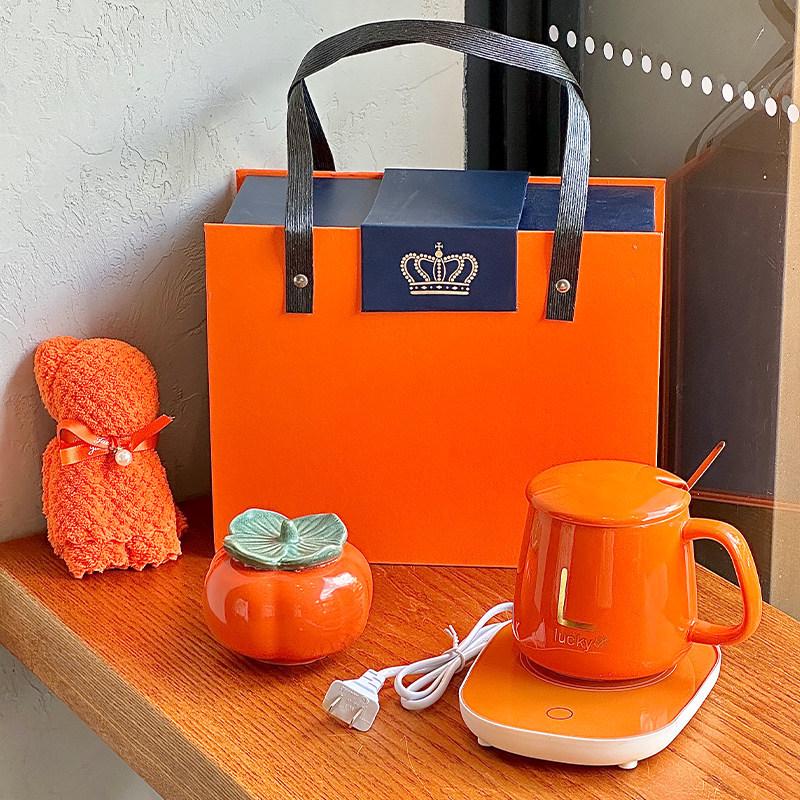 

55° Constant Temperature Coffee Warmer - Year of the Horse Gift Set with Logo Towel Ceramic