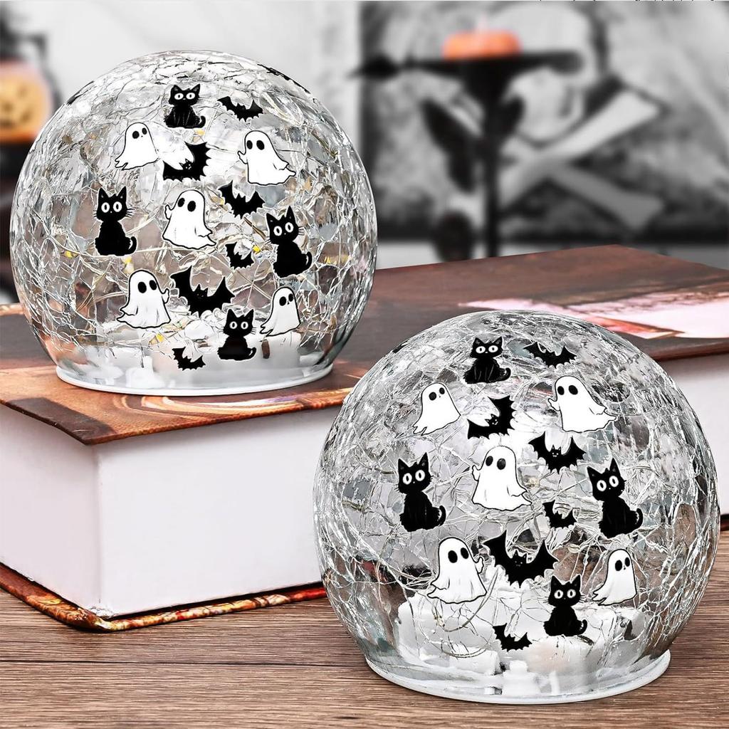 Decoration Cat Ball Light Crack Glass Ball Light, Desktop Ornament