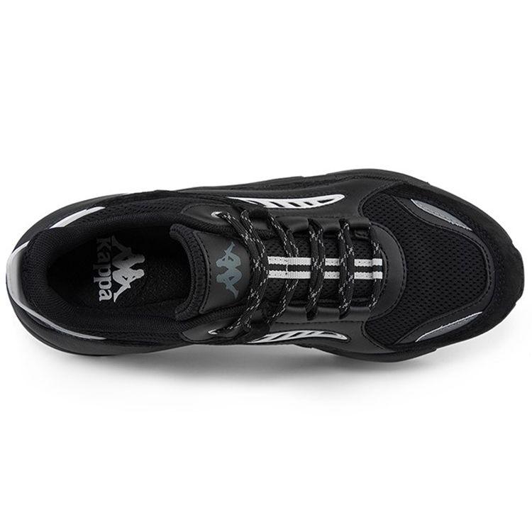Kappa Mesh Trendy Versatile Outdoor Shock Absorbing Non-Slip Wear-Resistant Low-Top Dad Shoes Unisex Sneaker Black K0BZ5MC13D-990