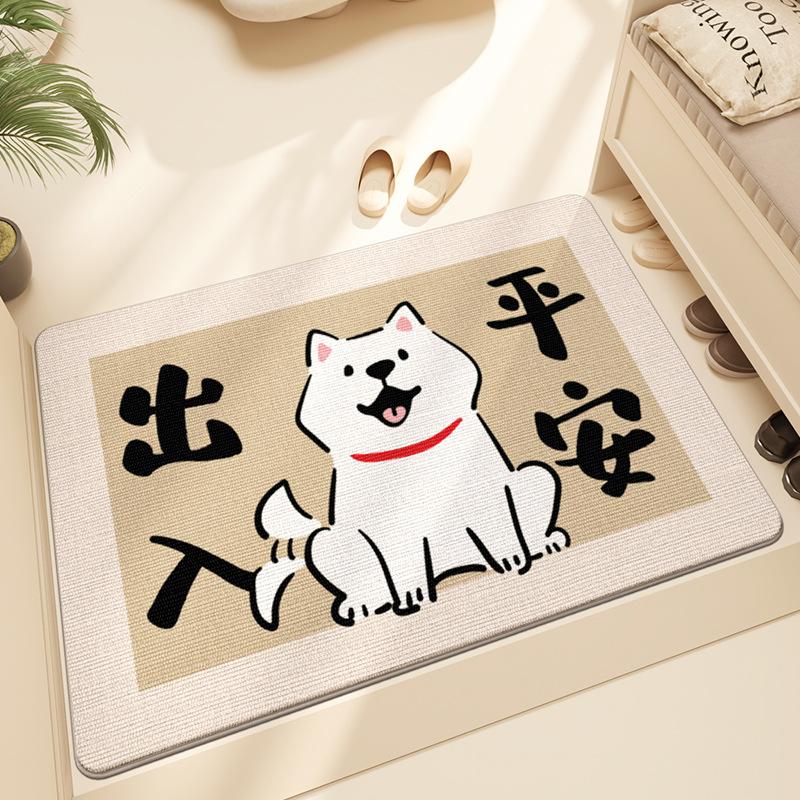 

Коврик для входной двери с изображением мультяшной собаки, устойчивый к истиранию, Keni Velvet Home Cute, противоскользящий коврик для пыли 50*80cm