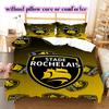 Stade Rochelais rugby Pattern Bedding,Quilt Set Quilt Cover Pillowcase Home Birthday Gift (1*duvet cover+2*pillowcase,without core)