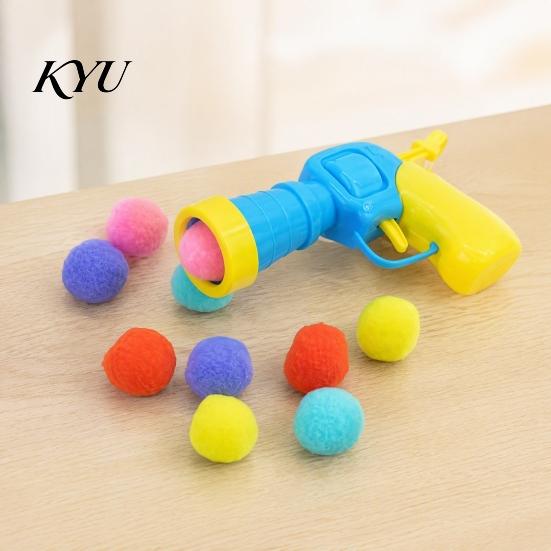 Indoor Cat Exercise Toys Ball Launcher Toy, Plush with Soft Fuzzy for Hunting Balls, Interactive Fetch Toy Bored Cats Kittens Automatic Interaction
