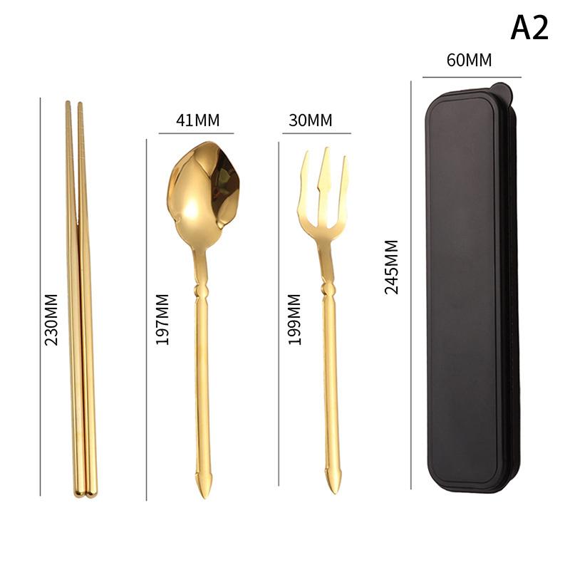 Stainless Steel Cutlery Sets Western Chopsticks Forks And Spoons Hotel Dinner Table Service French Wedding Decoration