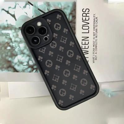 Kreativní černobílý vzorovaný vysoký protiskluzový kryt na telefon, vhodný pro telefony řady iPhone 17, 16, 15, Plus, Pro, Max—Lze použít jako dárek
