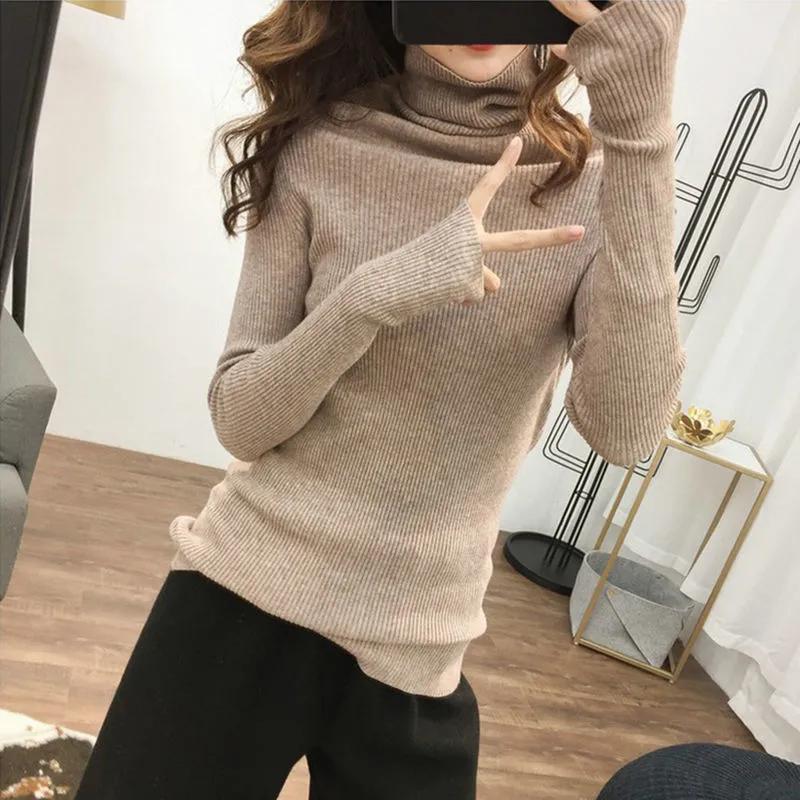 Women's High-neck Bottoming Shirt Solid Color Inside Tight Thin Temperament Sweater