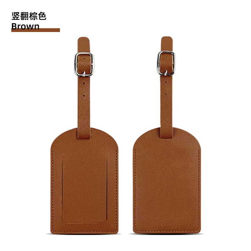 Thickened PU Luggage Tag Women Men Flight Holiday Travel Accessories Suitcase Tags Name ID Address Lable Bag Tags for Luggage