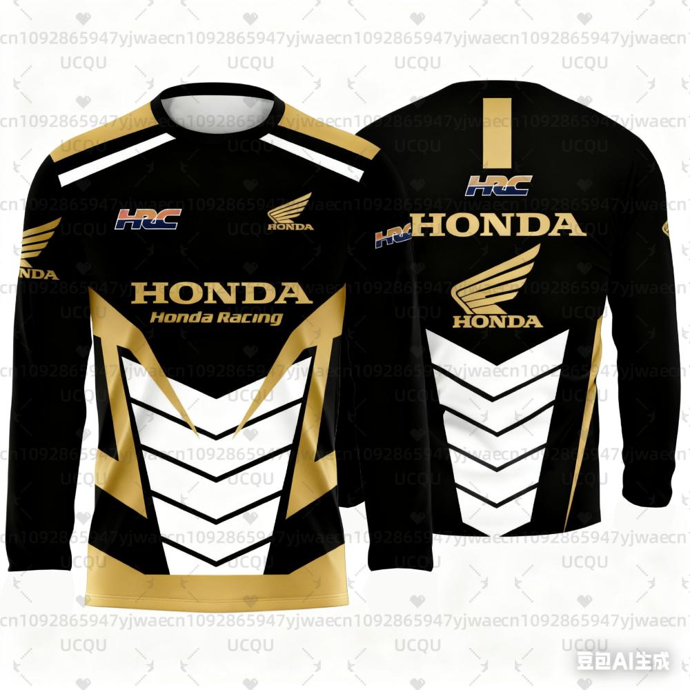 UNYDV1 Honda 26 New Summer Basic Shirt Summer Fashion Comfortable Trendy Cycling Quick-Dry Long Sleeve T-Shirt