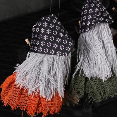 Scary Halloween Apron Witch Cute Handicraft Broom Witch Decoration Funny Halloween Witch Pendant Ghost Festival Decor