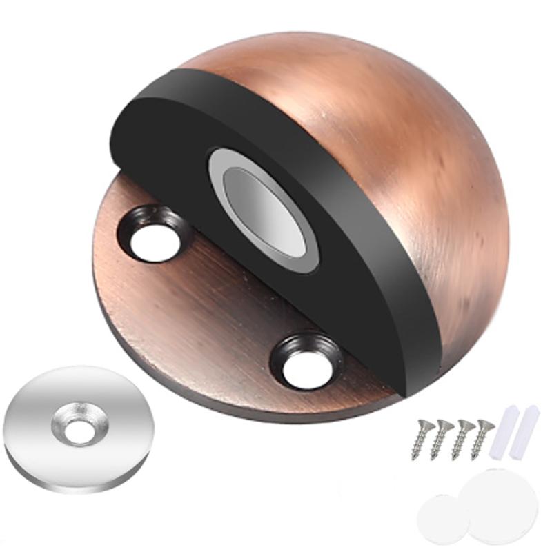 1-5Pcs Non Punching Sticker Hidden Stainless Steel Rubber Door Stopper Door Holders Catch Floor Mounted Nail-free Door Stops