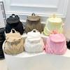 Korean Niche Pleated Puff Feeling Backpack 2025 New Female College Student Schoolbag Niche Design Travel Backpack