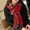 Luxury Winter Cashmere Thick Warm Scarf Women Cashmere Shawl Plaid Tassel Scarves Pashmina Female Neckerchief Bufanda Headband