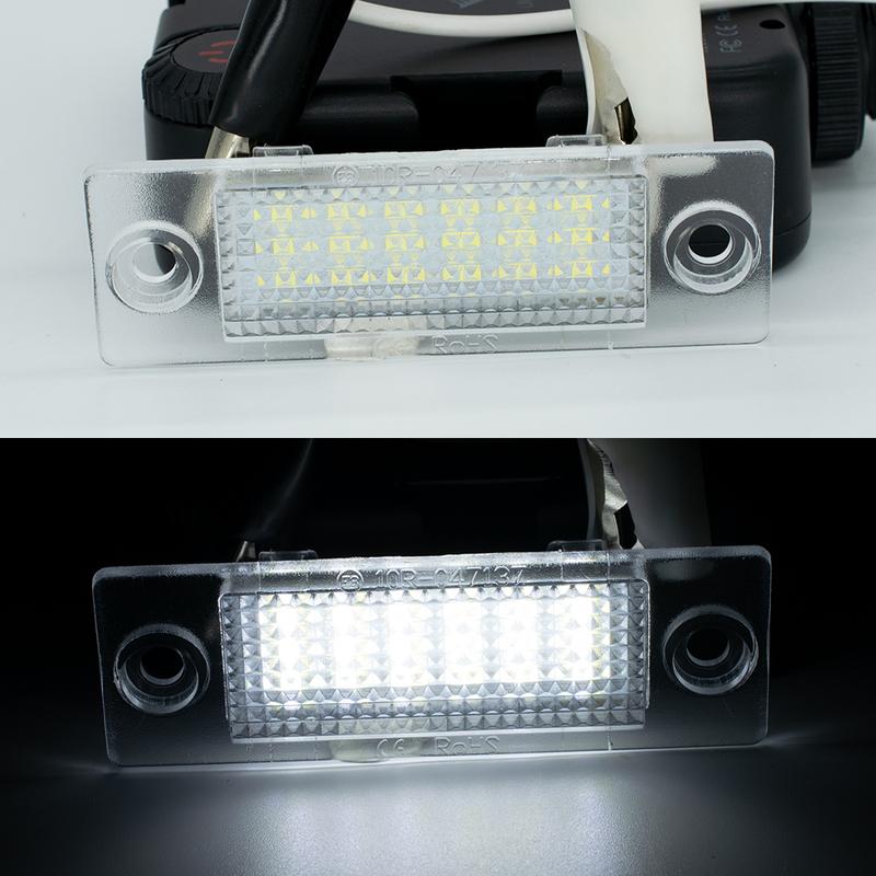 2PCS For VW Volkswagen Multivan Passat Variant Transporter Caravelle Skoda Superb LED License Plate Light