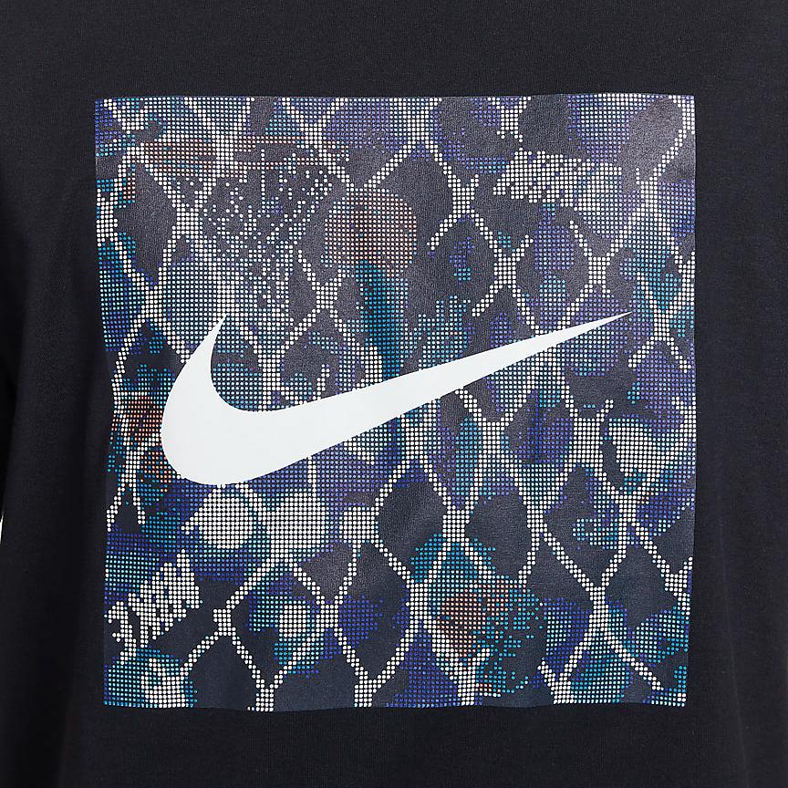 Nike Loose Fit Cotton Crew Neck Basketball Short Sleeve T-Shirt Men Tops Black HF6186-010