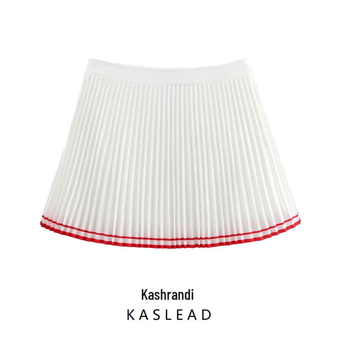 

Spring 2025 Women s European & American Style Pleated Mid-Waist Mini Skirt L