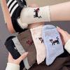 Pianzi Yarn Socks Children'S Pure Cotton Boneless Medium Tube Socks Season Bow Cute Cartoon Cat Cotton Stacking Socks