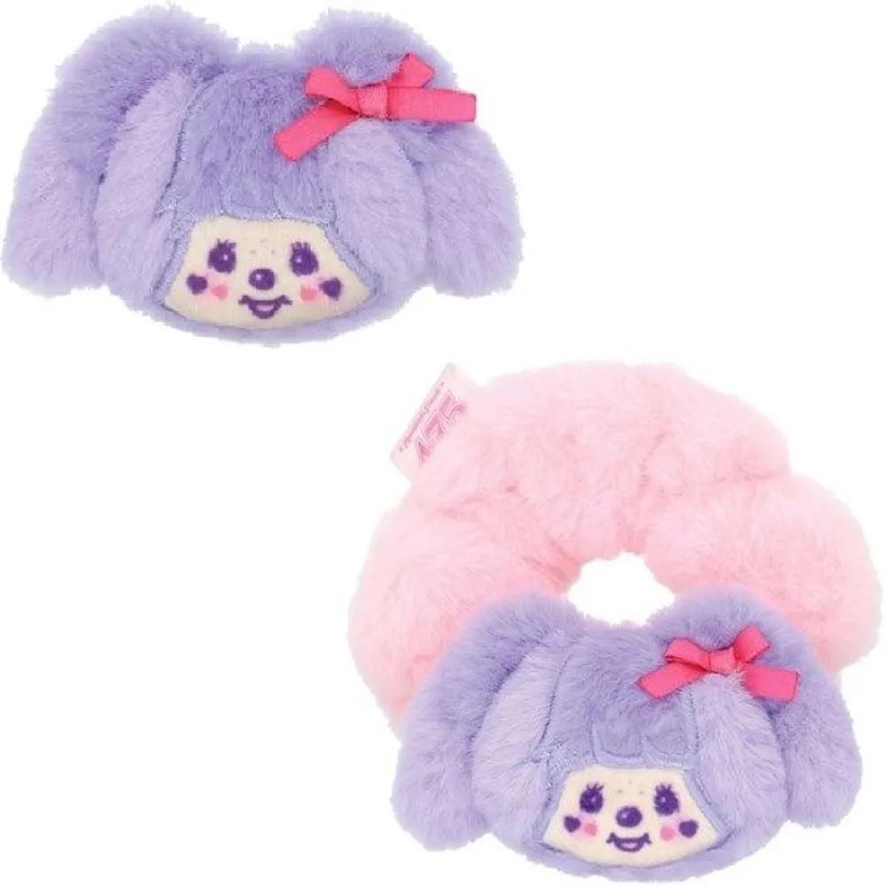 Monchichi Shinako Collaboration Mascot Hair Clip Scrunchie