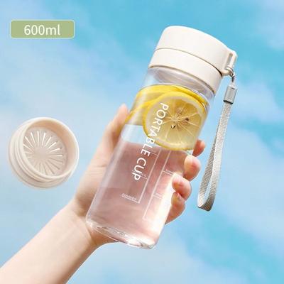 New Plastic Sports Water Bottles Large Capacity Leakage-proof Drinkware Cup Anti-Drop Frosted Cup