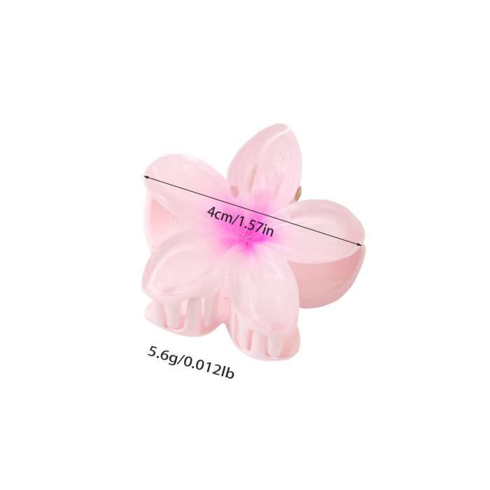 Set of 12 Flower-shaped Hair Clips - Made of Acrylic - For Thick and Thin Hair - Non-slip - For Women and Girls