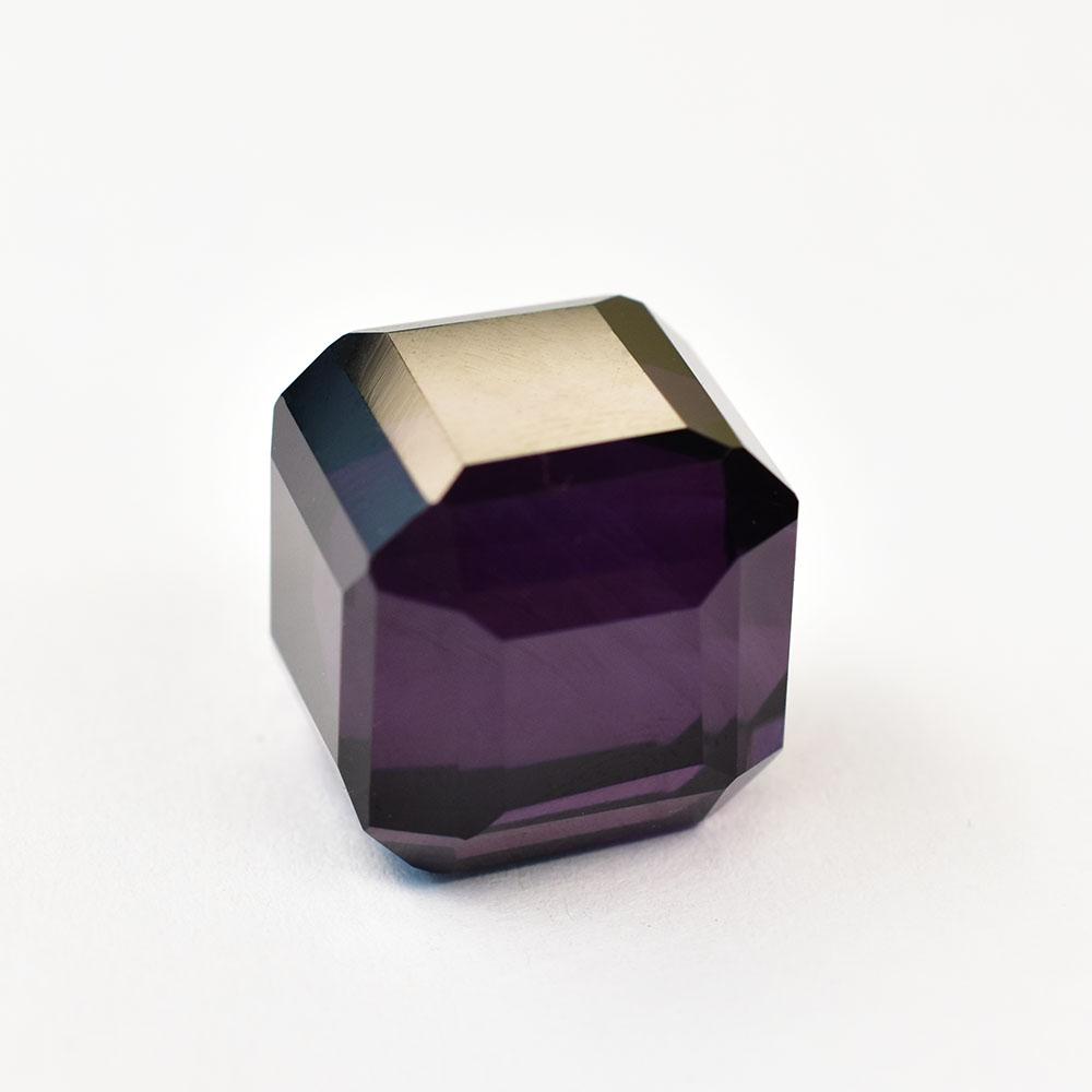Natural Purple Amethyst Loose Gemstone Cube Cut 17x17mm Flawless for Jewelry Making and Crafts