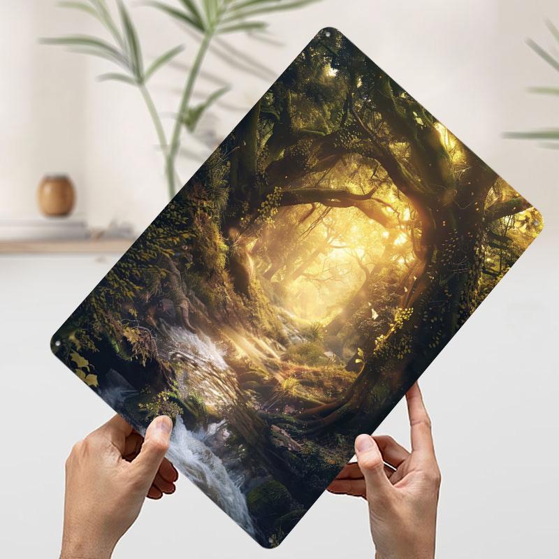 

Fantasy Magical Forest Art Poster Customized Wall Art Vintage Metal Signs Retro Tin Plaque for Man Cave Home Decorations Decor 7.9x11.8In(20x30cm)