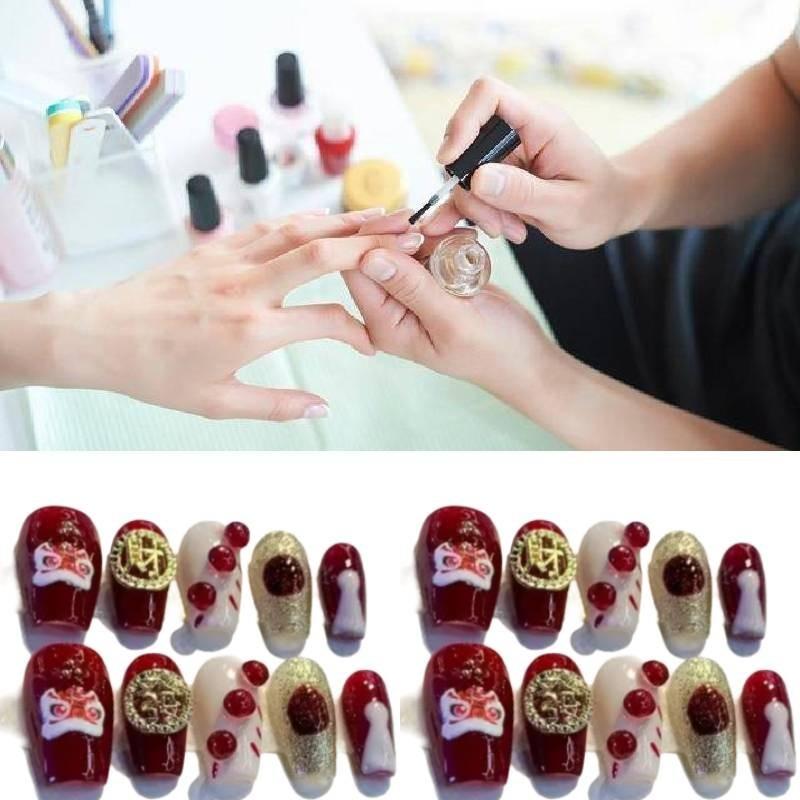 Handmade Nail Art Stickers In Short Stairs Style For Women Xs S M L