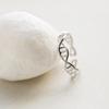 Korean Trendsetter Twisted s925 Silver Plated Ring for Women - Fashionable Index Finger Jewelry