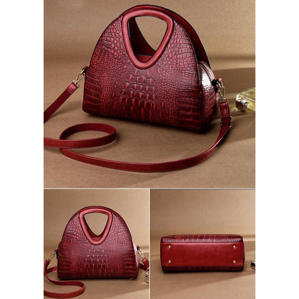 Women Bag Fashion Europe and America Crocodile Pattern Handbag Mother Bag Handbag KTY