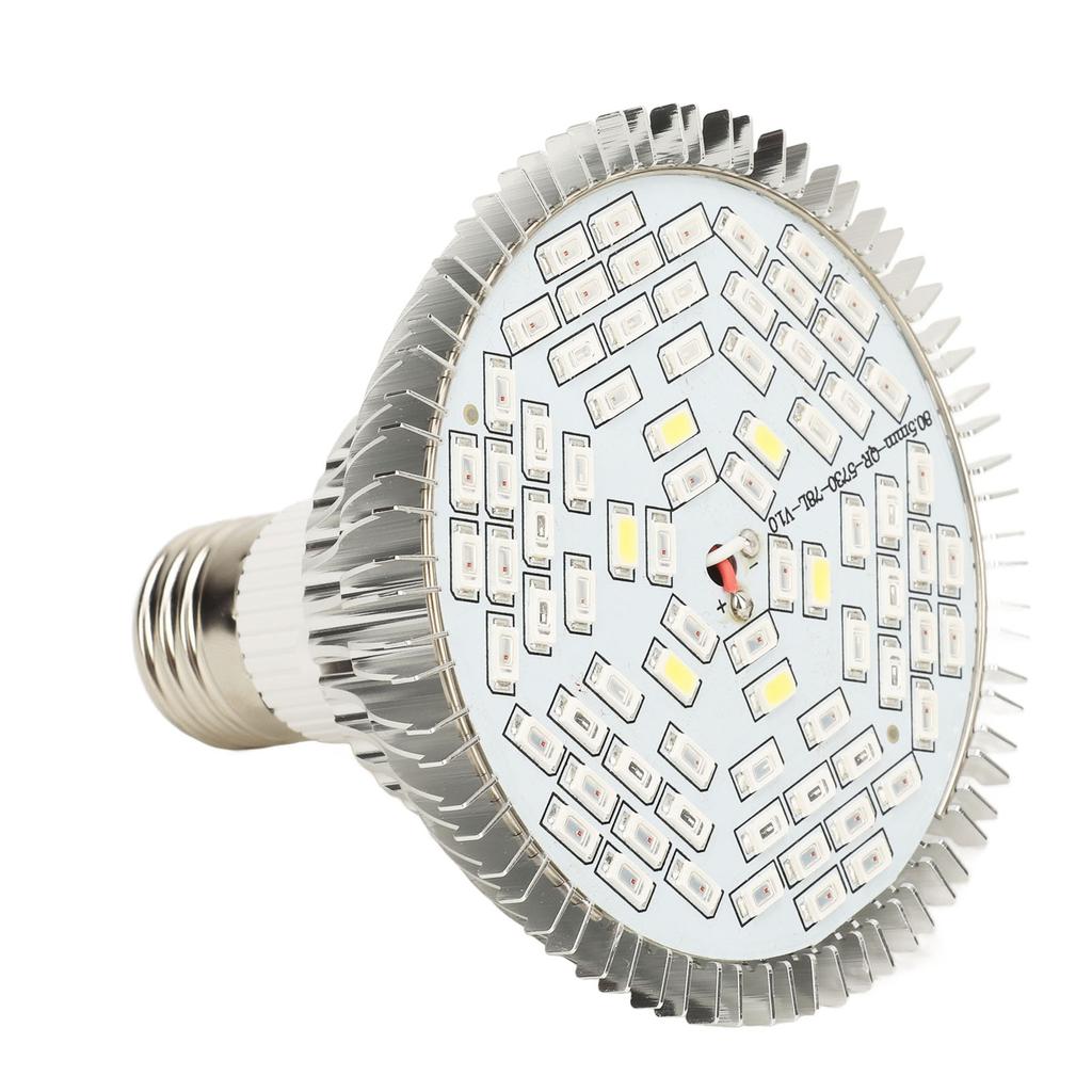 Pflanzenlampe Glühbirne Vollspektrum 50W E27 Sockel 78 LEDs Gute Wärmeableitung Wachstumslicht Glühbirne für